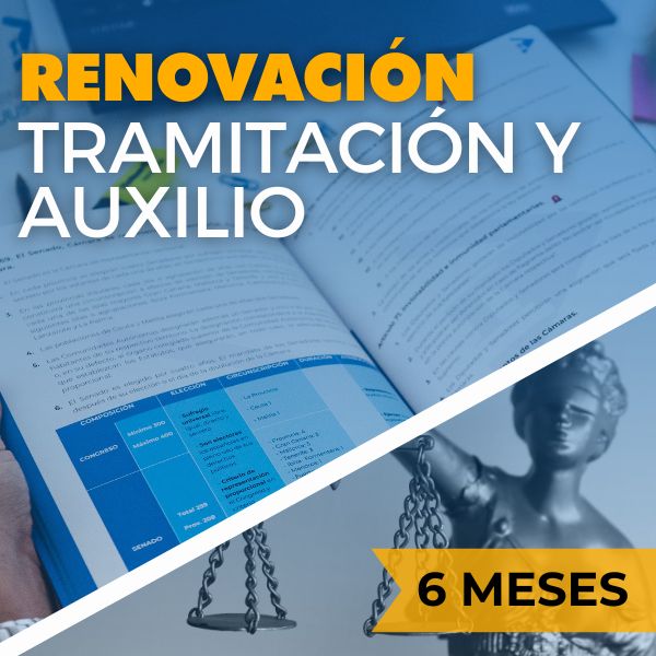 renovar curso auxilio tramitación 6 meses