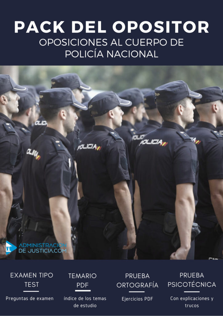 PACK DEL OPOSITOR POLICÍA NACIONAL