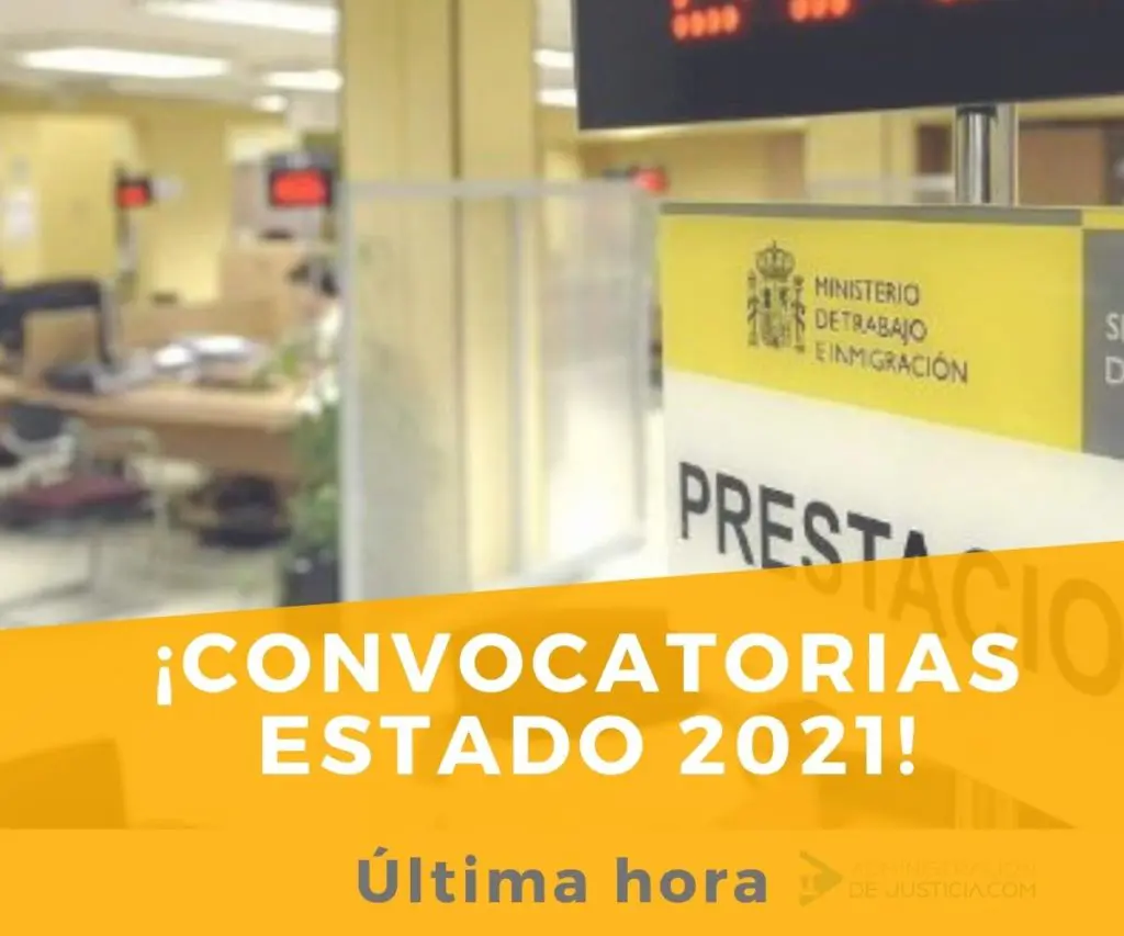 CONVOCATORIAS ESTADO 2021 AUXILIAR ESTADO ADMINISTRATIVO ESTADO