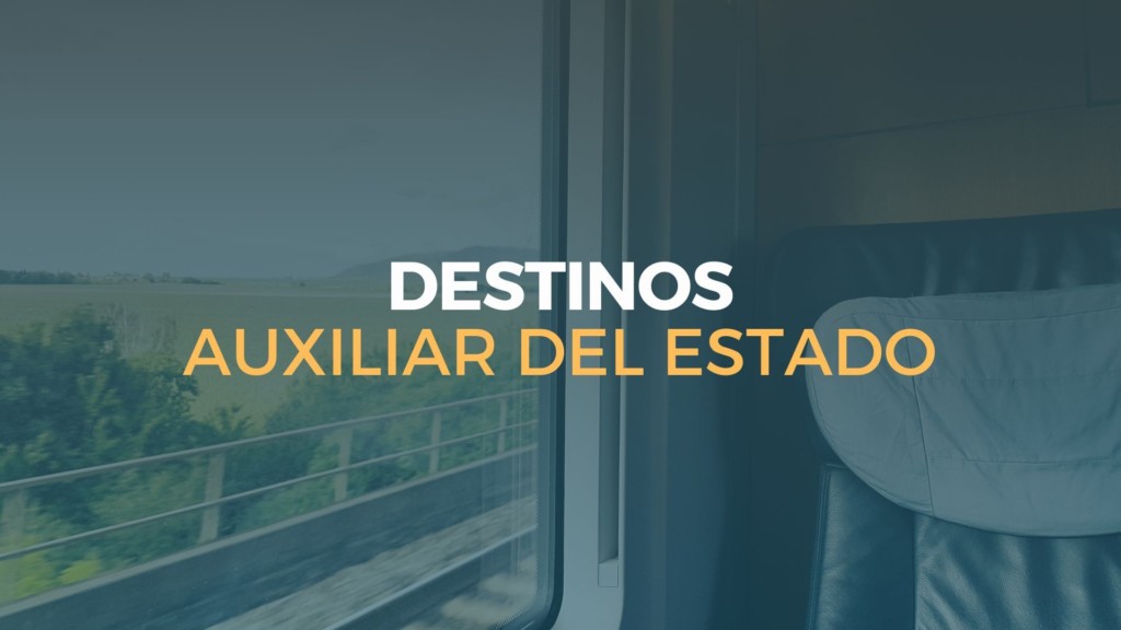 destinos auxiliar administrativo del estado