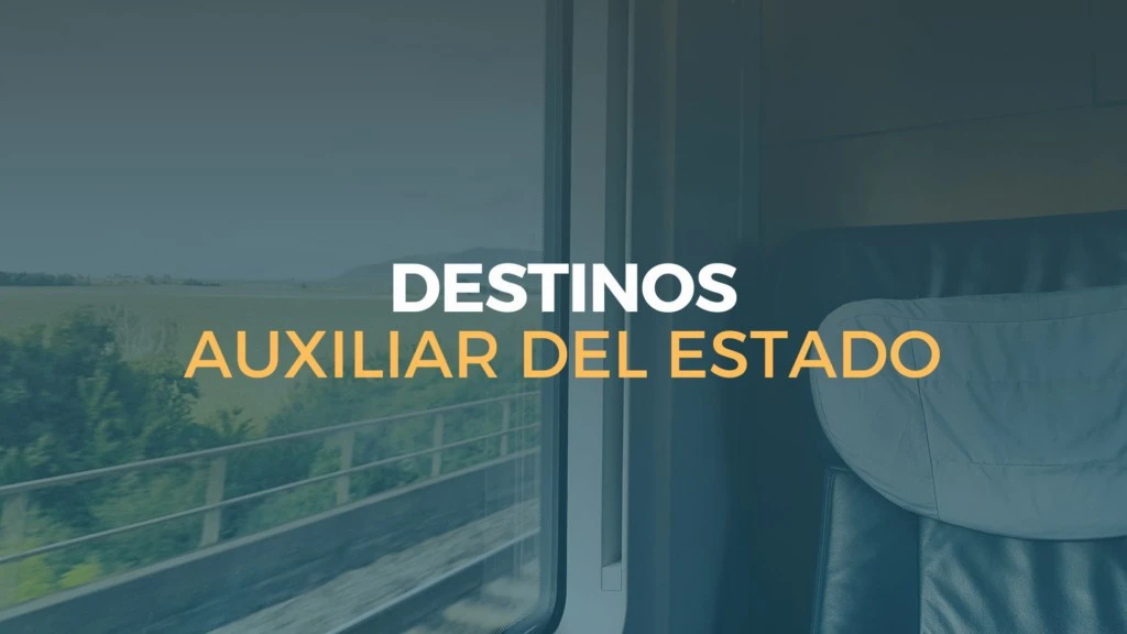 destinos auxiliar administrativo del estado
