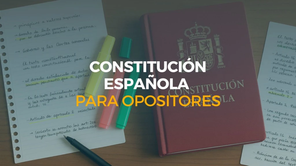constitución española para opositores