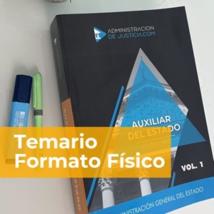 libro temario físico oposiciones auxiliar administrativo del estado