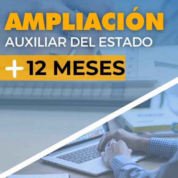 ampliación 12 meses curso auxiliar administrativo del estado