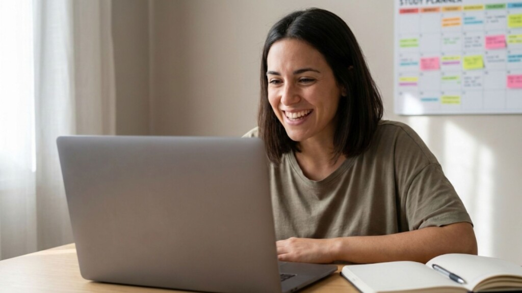 Alumna resolviendo consultas con los tutores de Academia ADJ