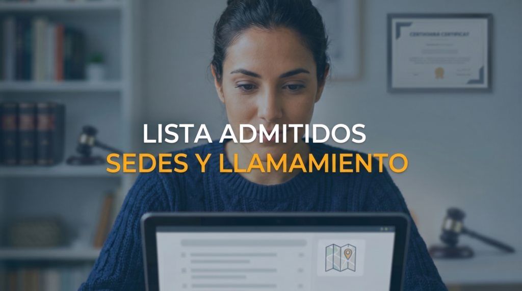 LISTADO ADMITIDOS SEDES Y HORA EXAMEN TRAMITACIÓN PROCESAL 2026